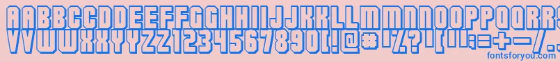 Flashback3 Font – Blue Fonts on Pink Background