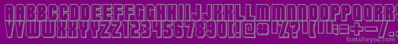 フォントFlashback3 – 紫の背景に灰色の文字