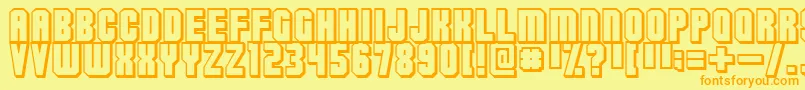 Flashback3 Font – Orange Fonts on Yellow Background