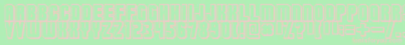 Flashback3 Font – Pink Fonts on Green Background