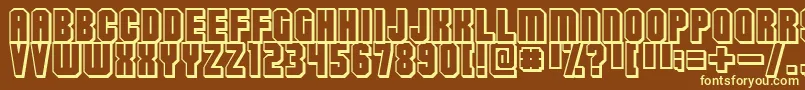 Flashback3 Font – Yellow Fonts on Brown Background