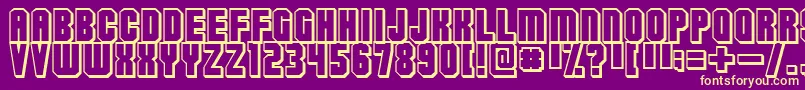 Flashback3 Font – Yellow Fonts on Purple Background