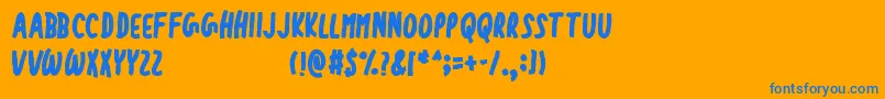 BexirowPersonalUseOnly Font – Blue Fonts on Orange Background