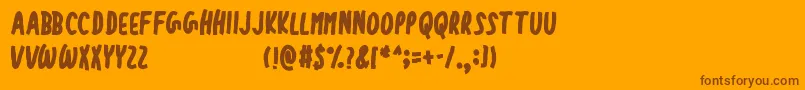 BexirowPersonalUseOnly Font – Brown Fonts on Orange Background