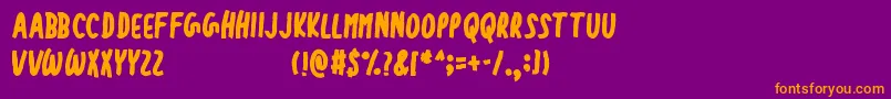 BexirowPersonalUseOnly Font – Orange Fonts on Purple Background