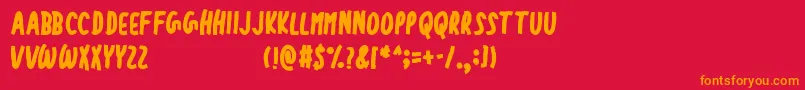 BexirowPersonalUseOnly Font – Orange Fonts on Red Background