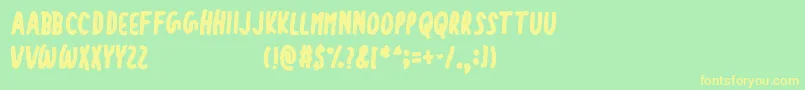 BexirowPersonalUseOnly Font – Yellow Fonts on Green Background