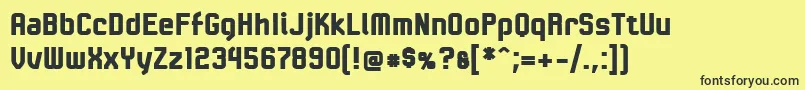 LinotypeKaliberBlack-Schriftart – Schwarze Schriften auf gelbem Hintergrund