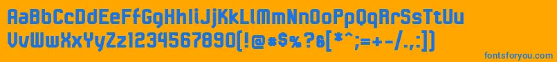 LinotypeKaliberBlack Font – Blue Fonts on Orange Background