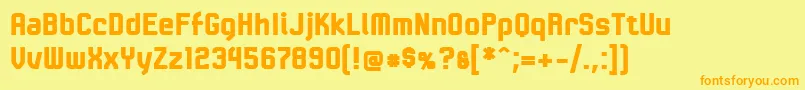 LinotypeKaliberBlack Font – Orange Fonts on Yellow Background