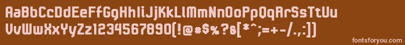 LinotypeKaliberBlack Font – Pink Fonts on Brown Background