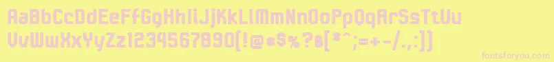 LinotypeKaliberBlack Font – Pink Fonts on Yellow Background