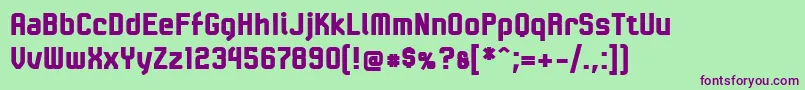 Шрифт LinotypeKaliberBlack – фиолетовые шрифты на зелёном фоне