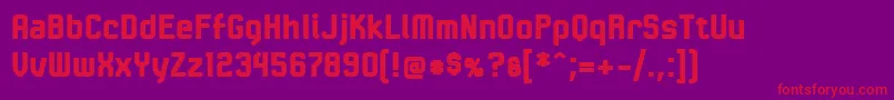 LinotypeKaliberBlack Font – Red Fonts on Purple Background