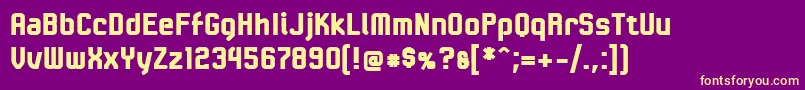 LinotypeKaliberBlack Font – Yellow Fonts on Purple Background