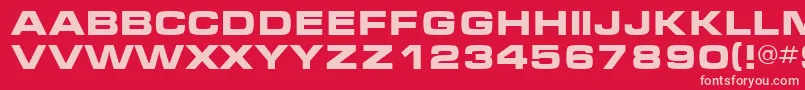 MicraBold Font – Pink Fonts on Red Background