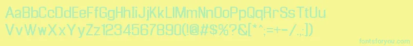 Enigrg Font – Green Fonts on Yellow Background