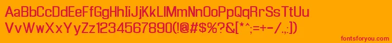 Enigrg Font – Red Fonts on Orange Background