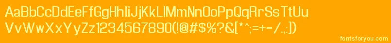Enigrg Font – Yellow Fonts on Orange Background