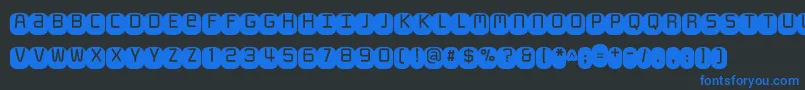 Monofett Font – Blue Fonts on Black Background
