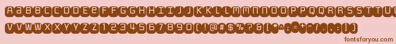 Monofett Font – Brown Fonts on Pink Background