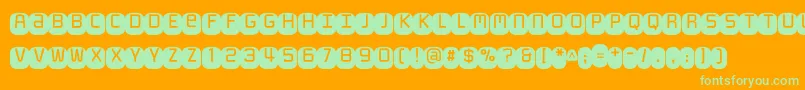 Monofett Font – Green Fonts on Orange Background