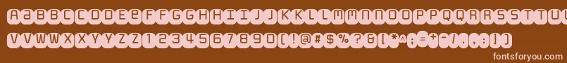 Monofett Font – Pink Fonts on Brown Background