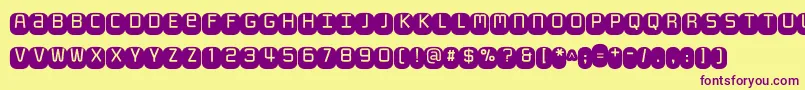 Monofett Font – Purple Fonts on Yellow Background