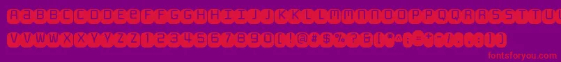 Monofett Font – Red Fonts on Purple Background