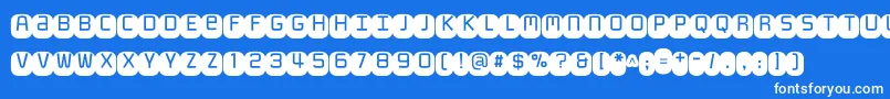 Monofett Font – White Fonts on Blue Background