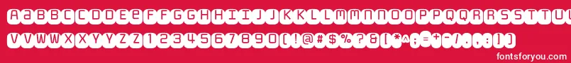 Monofett Font – White Fonts on Red Background