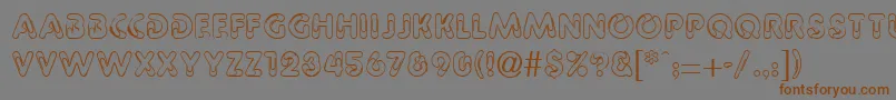 More about PaperbinRegularDb Font PaperbinRegularDb Font – Brown Fonts on Gray Background