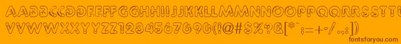 PaperbinRegularDb Font – Brown Fonts on Orange Background
