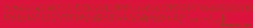 PaperbinRegularDb Font – Brown Fonts on Red Background