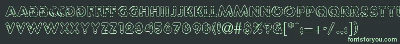 PaperbinRegularDb Font – Green Fonts on Black Background