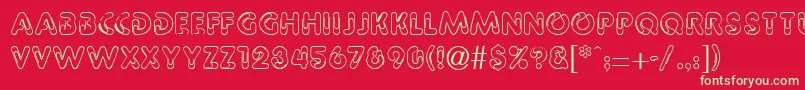 PaperbinRegularDb Font – Green Fonts on Red Background