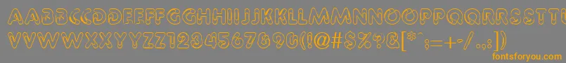 PaperbinRegularDb Font – Orange Fonts on Gray Background