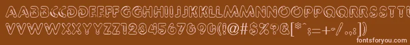 PaperbinRegularDb Font – Pink Fonts on Brown Background