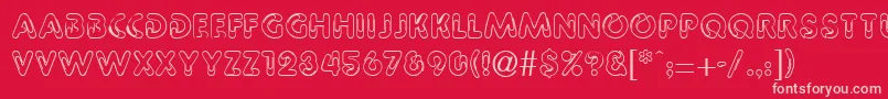 PaperbinRegularDb Font – Pink Fonts on Red Background