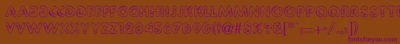 PaperbinRegularDb Font – Purple Fonts on Brown Background