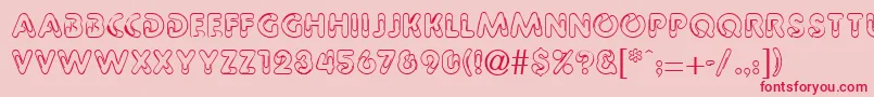 PaperbinRegularDb Font – Red Fonts on Pink Background