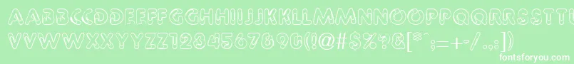 PaperbinRegularDb Font – White Fonts on Green Background