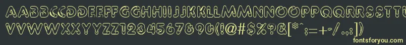 PaperbinRegularDb Font – Yellow Fonts on Black Background