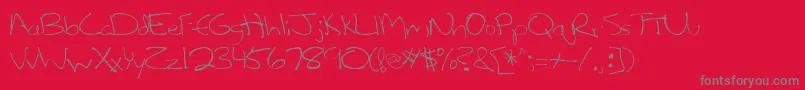 Lefty Font – Gray Fonts on Red Background
