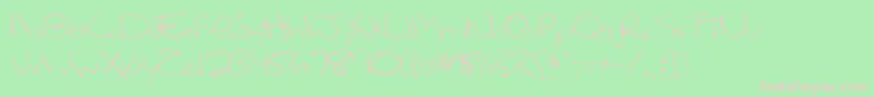 More about Lefty Font Lefty Font – Pink Fonts on Green Background