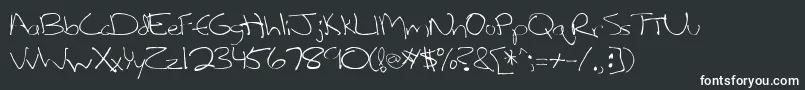 Lefty Font – White Fonts on Black Background