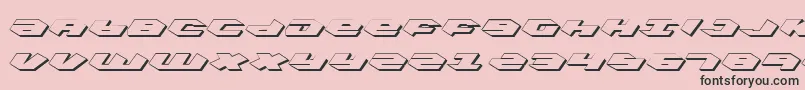 KubrickShadow Font – Black Fonts on Pink Background