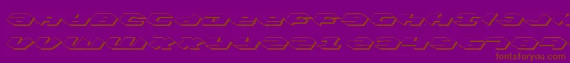 KubrickShadow Font – Brown Fonts on Purple Background
