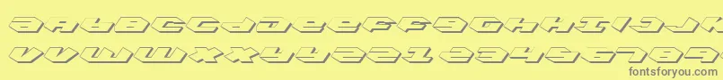 KubrickShadow Font – Gray Fonts on Yellow Background