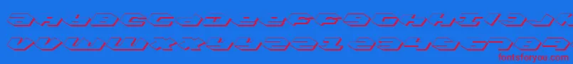 KubrickShadow Font – Red Fonts on Blue Background